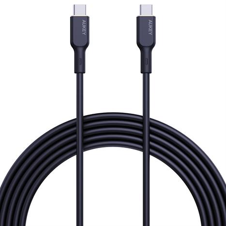 Cáp sạc nhanh và truyền dữ liệu Type-C - Type-C 100W 1m Aukey CB-SCC101 - Đen Màu Đen