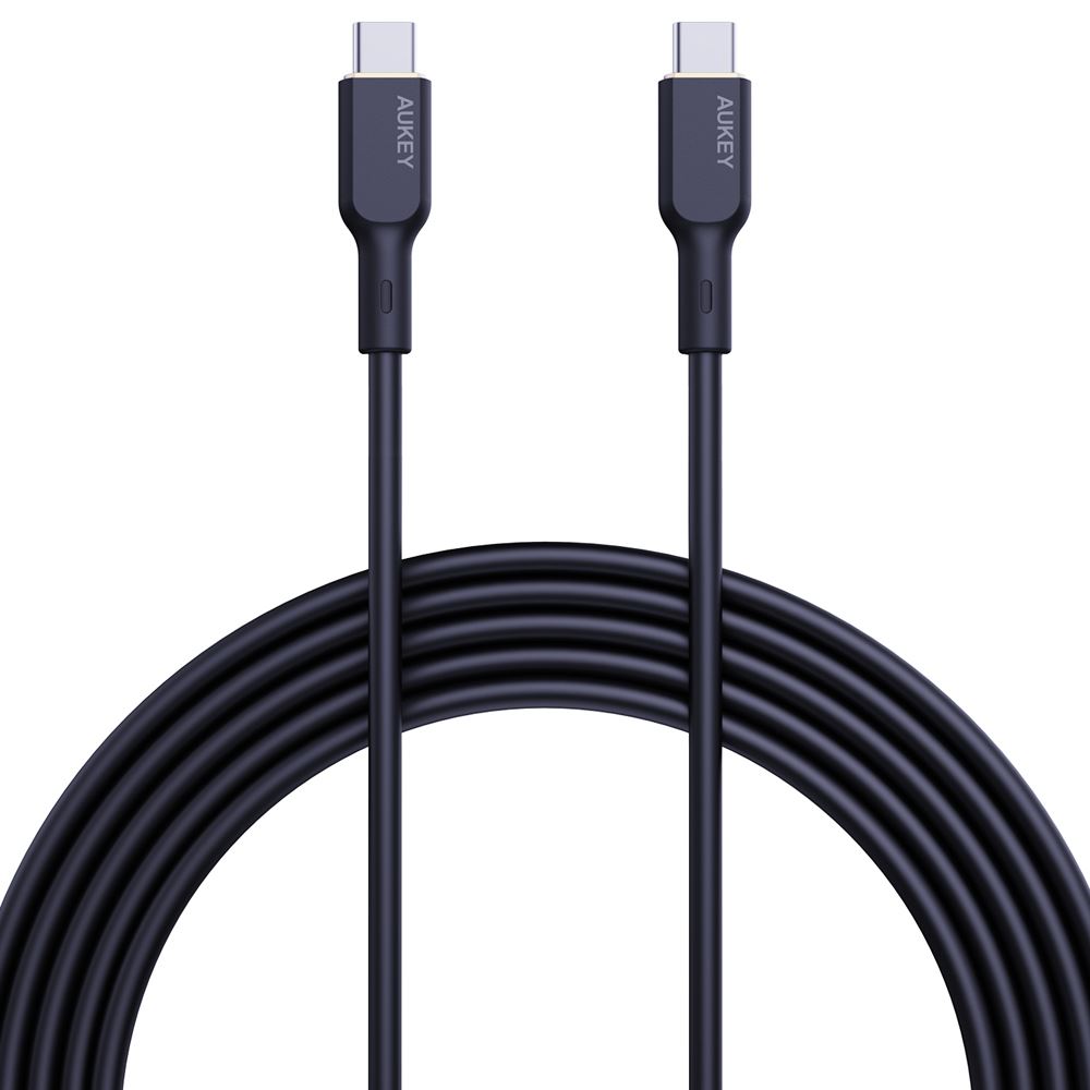Cáp sạc nhanh và truyền dữ liệu Type-C - Type-C 100W 1m Aukey CB-SCC101 - Đen - Loại cổng