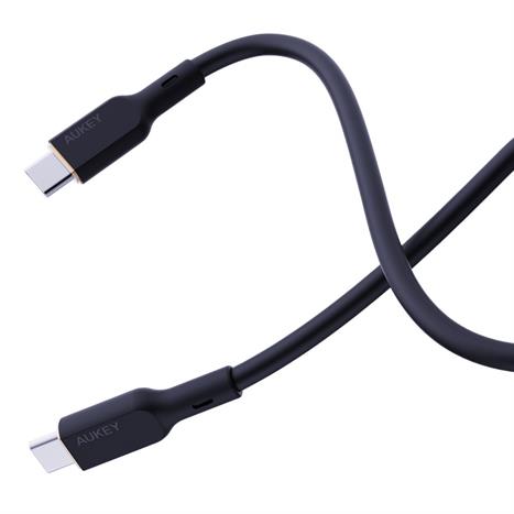 Cáp sạc nhanh và truyền dữ liệu Type-C - Type-C 100W 1m Aukey CB-SCC101 - Đen Màu Đen