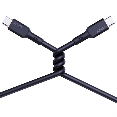 Cáp sạc nhanh và truyền dữ liệu Type-C - Type-C 100W 1m Aukey CB-SCC101 - Đen Màu Đen