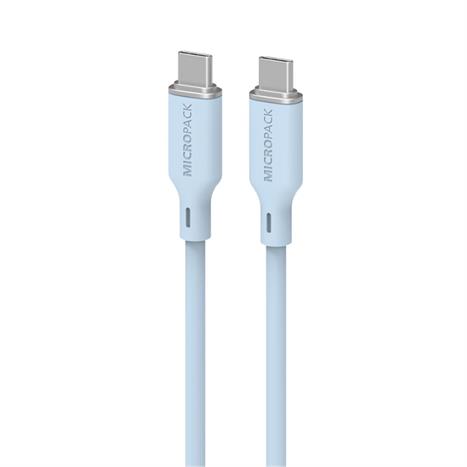 Cáp sạc nhanh và truyền dữ liệu Type-C - Type-C 60W 1.2m MicroPack Power Link C1 MC C60 - Xanh dương Màu Xanh Dương
