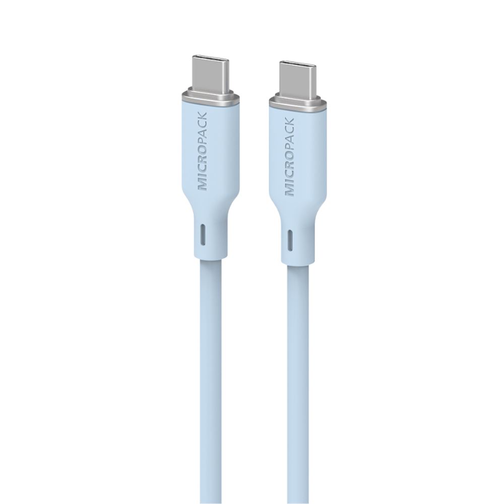 Cáp sạc nhanh và truyền dữ liệu Type-C - Type-C 60W 1.2m MicroPack Power Link C1 MC C60 - Xanh dương - Thiết kế