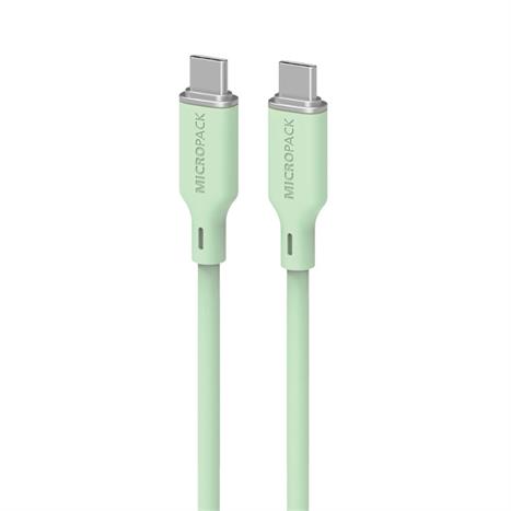 Cáp sạc nhanh và truyền dữ liệu Type-C - Type-C 60W 1.2m MicroPack Power Link C1 MC C60 - Xanh lá Màu Xanh lá