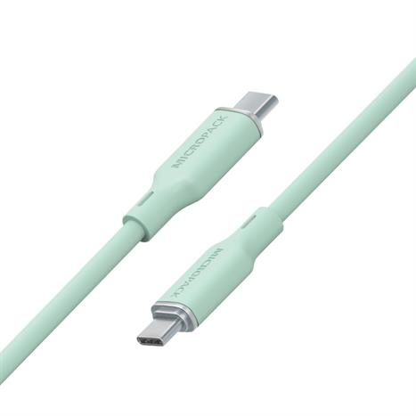 Cáp sạc nhanh và truyền dữ liệu Type-C - Type-C 60W 1.2m MicroPack Power Link C1 MC C60 - Xanh lá Màu Xanh lá