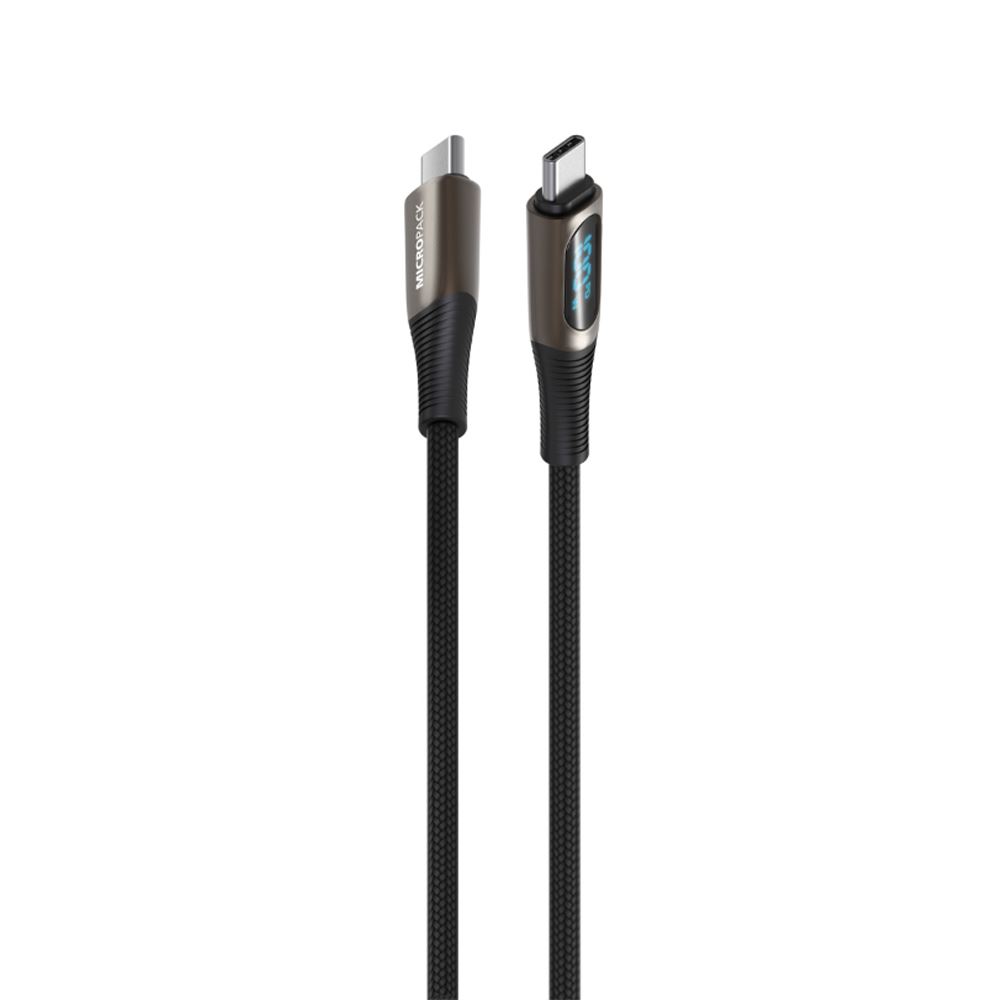 Cáp sạc nhanh và truyền dữ liệu Type-C - Type-C 100W 2m MicroPack Power Link C2 MC C100 - Đen  - Kết nối
