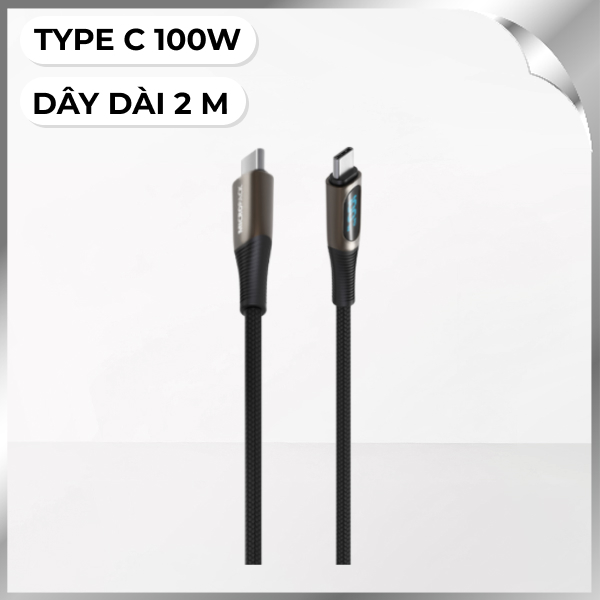 Cáp sạc nhanh và truyền dữ liệu 2m MicroPack Power Link C2 MC C100 - Đen