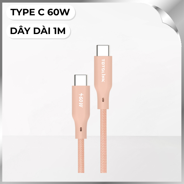 Cáp sạc nhanh và truyền dữ liệu 1m Totolink T601CC-PH