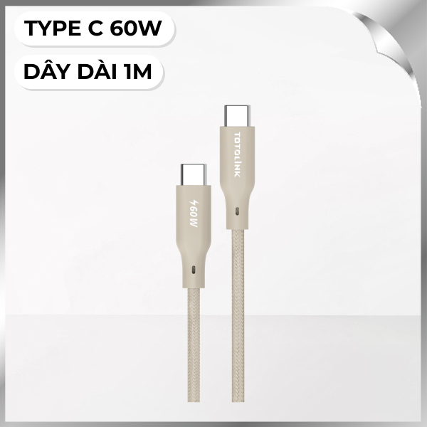 Cáp sạc nhanh và truyền dữ liệu 1m Totolink T601CC-MT