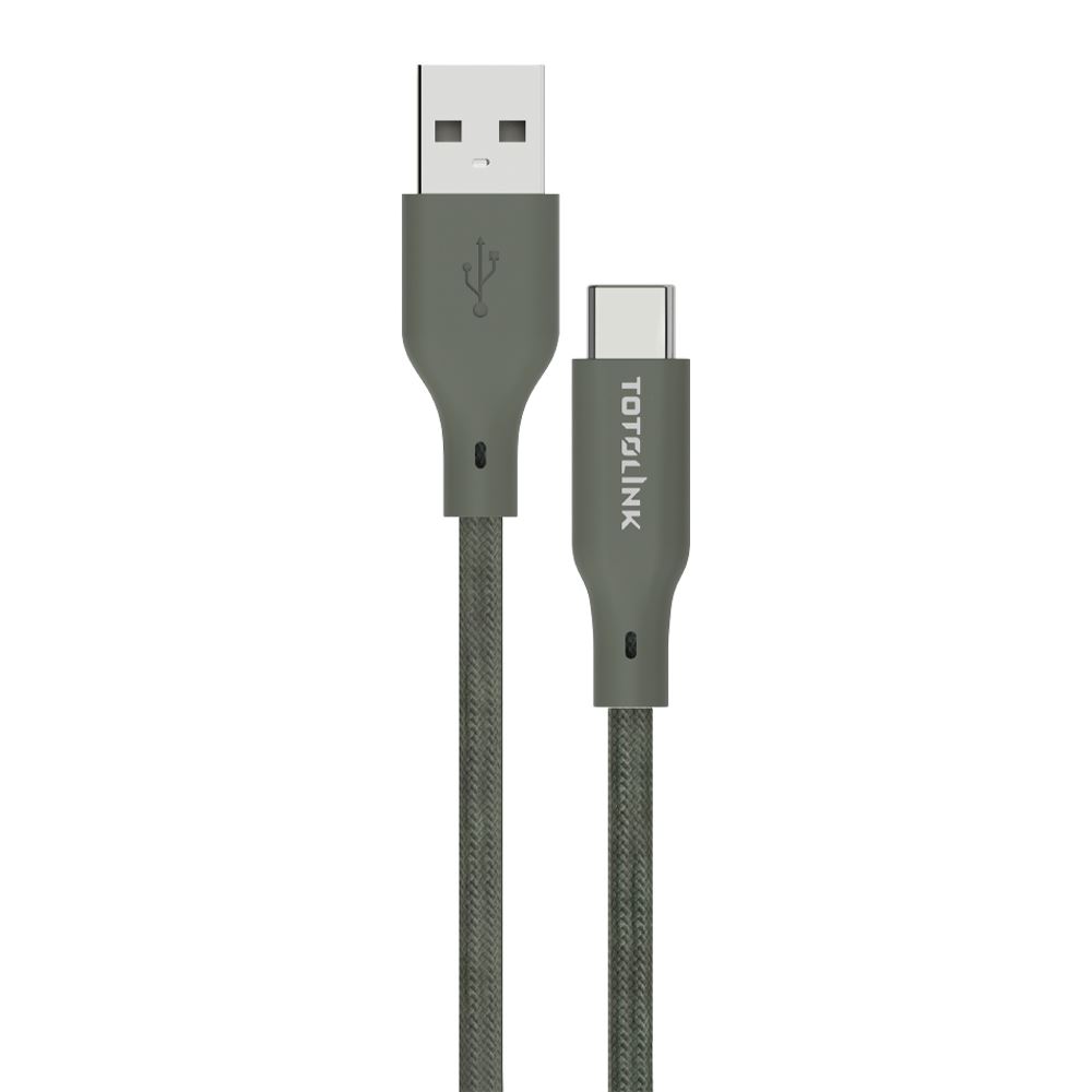 Cáp sạc nhanh và truyền dữ liệu USB-A - Type-C 15W 1m Totolink T1AC-GY - Loại cổng
