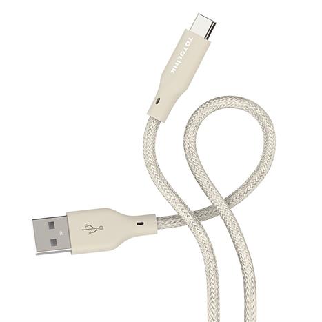 Cáp sạc nhanh và truyền dữ liệu USB-A - Type-C 15W 1m Totolink T1AC-MT Màu Kem
