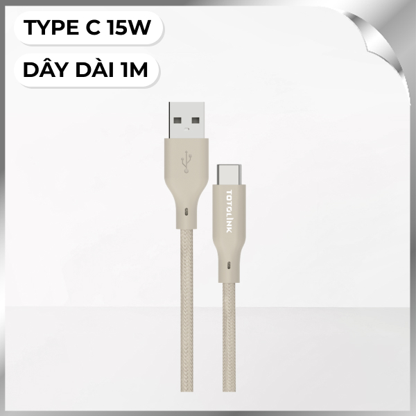 Cáp sạc nhanh và truyền dữ liệu 1m Totolink T1AC-MT