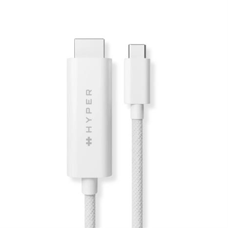 Cáp Type C - HDMI 4K 2.44m Hyperdrive HD6007WHGL Màu Trắng