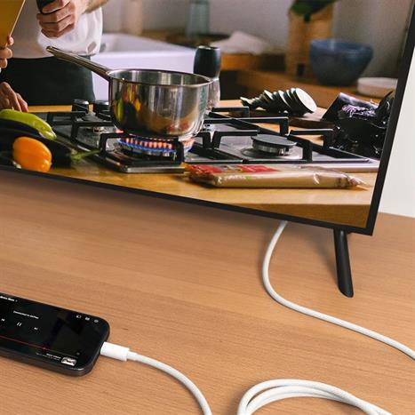 Cáp Type C - HDMI 4K 2.44m Hyperdrive HD6007WHGL Màu Trắng