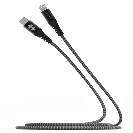 Cáp sạc nhanh và truyền dữ liệu Type-C - Lightning 30W 1m Hyperdrive HD-CLB513 Màu Đen