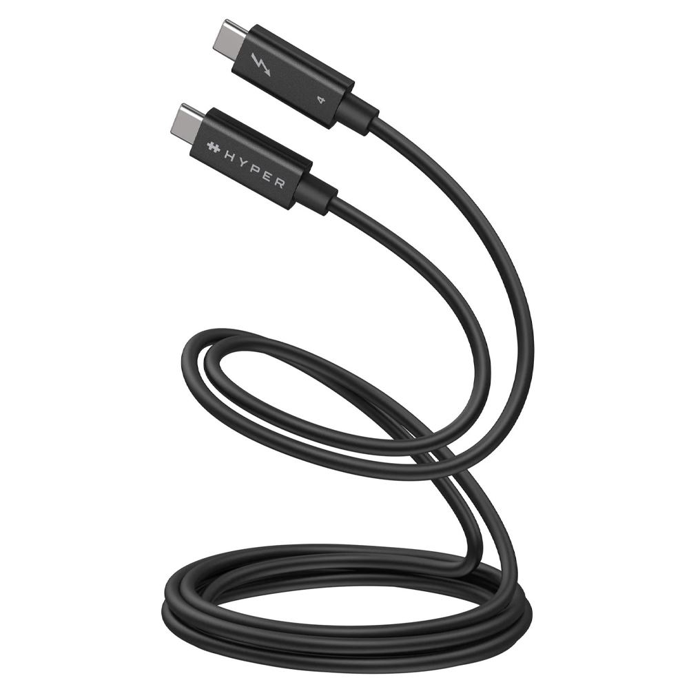 Cáp sạc nhanh và truyền dữ liệu Thunderbolt 4 - Type-C 100W 2m Hyperdrive HDTB4AC2GL Màu Đen