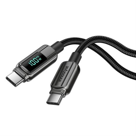 Cáp sạc nhanh và truyền dữ liệu Type-C - Type-C 100W 1.2m Innostyle DP-CC1001BLK Màu Đen