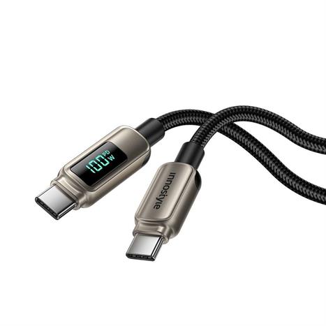 Cáp sạc nhanh và truyền dữ liệu Type-C - Type-C 100W 2m Innostyle DP-CC1001TG Màu Vàng