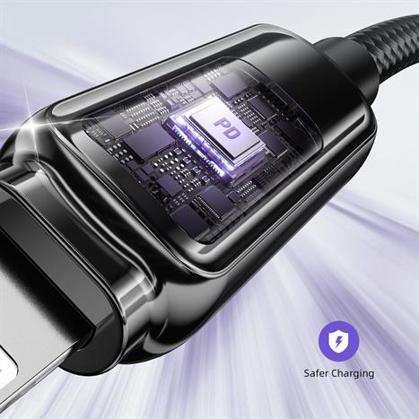 Cáp sạc nhanh và truyền dữ liệu Type-C - Lightning 30W 1.2m Innostyle DP-CL301TG Màu Vàng