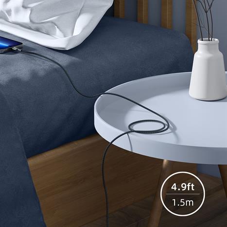 Cáp sạc nhanh và truyền dữ liệu USB-A - Lightning 12W 1.5m Innostyle IAL150ALBLK Màu Đen