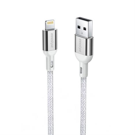 Cáp sạc nhanh và truyền dữ liệu USB-A - Lightning 12W 1.5m Innostyle IAL150ALSLV Màu Bạc