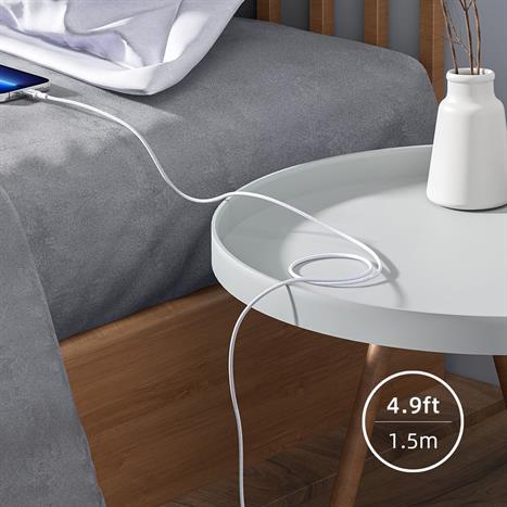 Cáp sạc nhanh và truyền dữ liệu USB-A - Lightning 12W 1.5m Innostyle IAL150ALSLV Màu Bạc