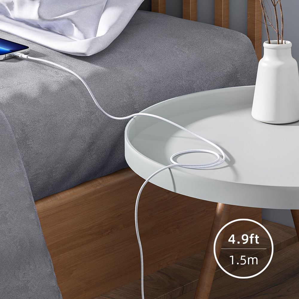 Cáp sạc nhanh và truyền dữ liệu USB-A - Lightning 12W 1.5m Innostyle IAL150ALSLV Màu Bạc