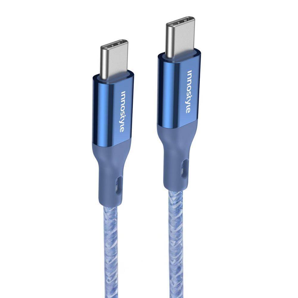 Cáp sạc nhanh và truyền dữ liệu Type-C - Type-C 60W 1.5m Innostyle ICC150ALBLU Màu Xanh Dương