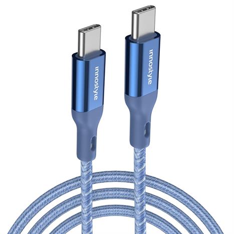 Cáp sạc nhanh và truyền dữ liệu Type-C - Type-C 60W 1.5m Innostyle ICC150ALBLU Màu Xanh Dương