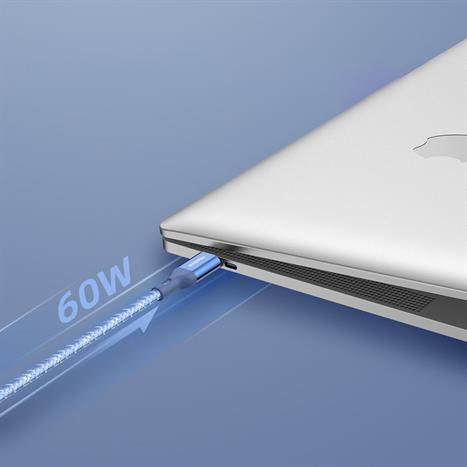 Cáp sạc nhanh và truyền dữ liệu Type-C - Type-C 60W 1.5m Innostyle ICC150ALBLU Màu Xanh Dương