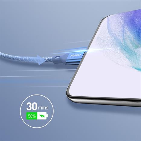 Cáp sạc nhanh và truyền dữ liệu Type-C - Type-C 60W 1.5m Innostyle ICC150ALBLU Màu Xanh Dương