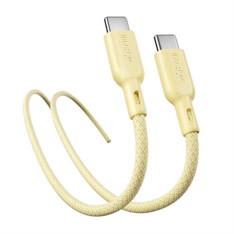 Cáp sạc nhanh và truyền dữ liệu Type-C - Type-C 60W 1.5m Innostyle ICC150YE Màu Vàng