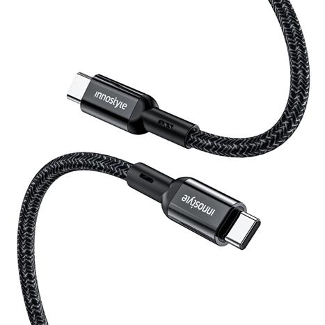 Cáp sạc nhanh và truyền dữ liệu Type-C - Type-C 100W 2m Innostyle ICC200ALBLK Màu Đen