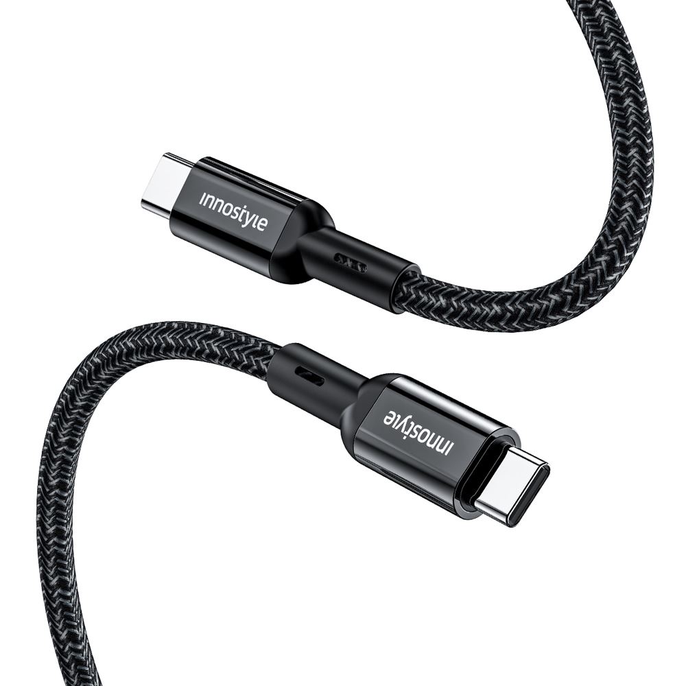 Cáp sạc nhanh và truyền dữ liệu Type-C - Type-C 100W 2m Innostyle ICC200ALBLK - Cổng kết nối Cáp sạc nhanh và truyền dữ liệu Type-C - Type-C 100W 2m Innostyle ICC200ALBLK - Cổng kết nối