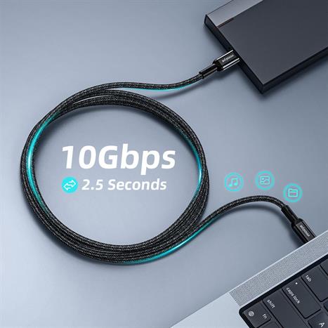 Cáp sạc nhanh và truyền dữ liệu Type-C - Type-C 100W 2m Innostyle ICC200ALBLK Màu Đen