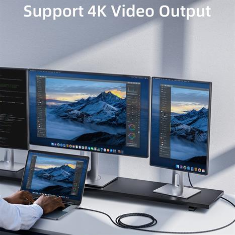 Cáp sạc nhanh và truyền dữ liệu Type-C - Type-C 100W 2m Innostyle ICC200ALBLK Màu Đen