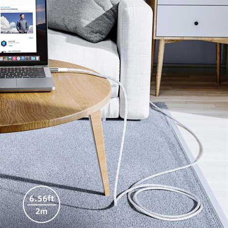 Cáp sạc nhanh và truyền dữ liệu Type-C - Type-C 100W 2m Innostyle ICC200ALSLV Màu Bạc