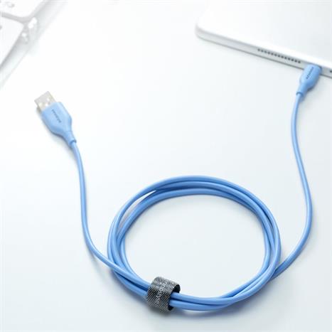 Cáp sạc nhanh và truyền dữ liệu USB-A - Lightning 12W 1.5m Innostyle J_IAL150_ tLBL Màu Xanh Dương