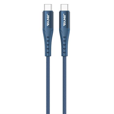 Cáp sạc nhanh và truyền dữ liệu Type-C - Type-C 60W 1.8m JINYA - Xanh đậm Màu Xanh dương đậm
