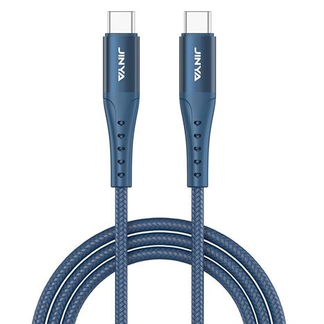 Cáp sạc nhanh và truyền dữ liệu Type-C - Type-C 60W 1.8m JINYA - Xanh đậm Màu Xanh dương đậm