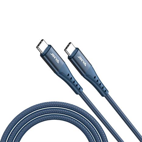 Cáp sạc nhanh và truyền dữ liệu Type-C - Type-C 60W 1.8m JINYA - Xanh đậm Màu Xanh dương đậm