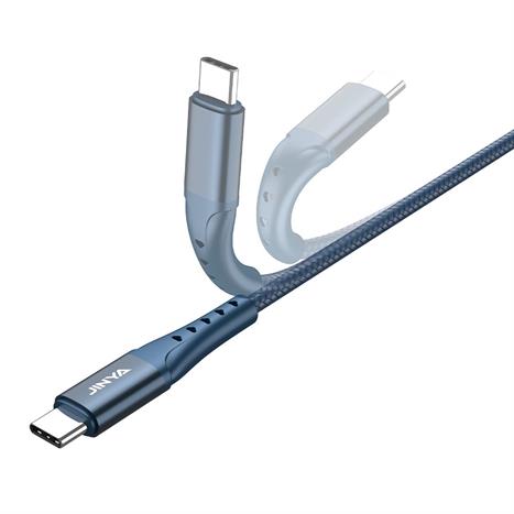 Cáp sạc nhanh và truyền dữ liệu Type-C - Type-C 60W 1.8m JINYA - Xanh đậm Màu Xanh dương đậm