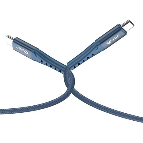 Cáp sạc nhanh và truyền dữ liệu Type-C - Type-C 60W 1.8m JINYA - Xanh đậm Màu Xanh dương đậm