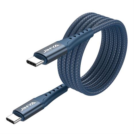 Cáp sạc nhanh và truyền dữ liệu Type-C - Type-C 60W 1.8m JINYA - Xanh đậm Màu Xanh dương đậm