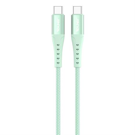 Cáp sạc nhanh và truyền dữ liệu Type-C - Type-C 60W 1.8m JINYA - Xanh lá Màu Xanh lá