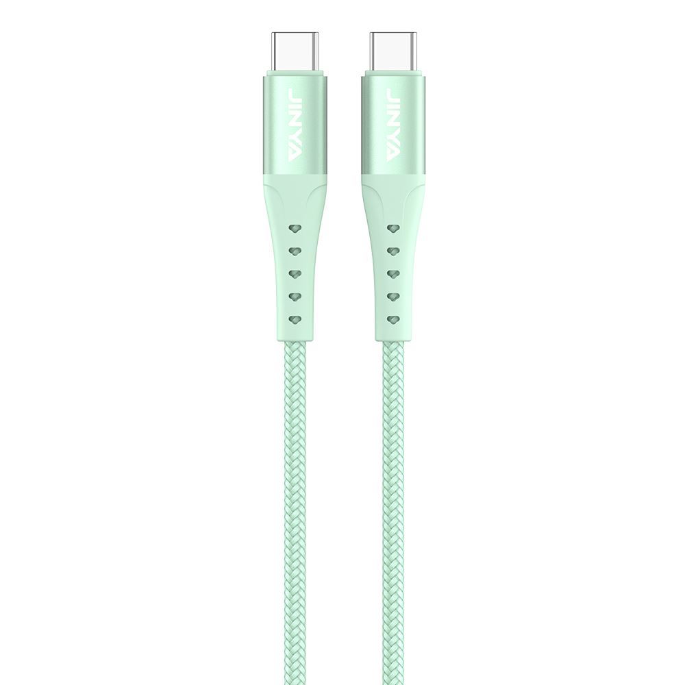 Cáp sạc nhanh và truyền dữ liệu Type-C - Type-C 60W 1.8m JINYA - Xanh lá Màu Xanh lá