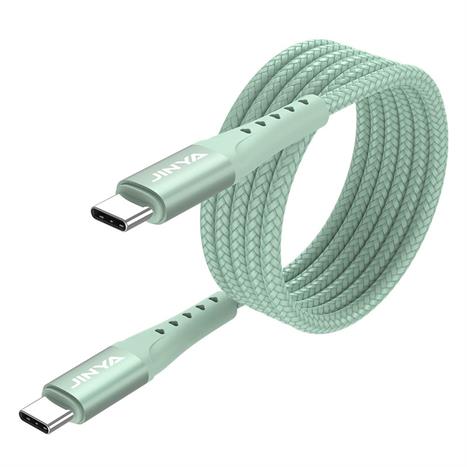 Cáp sạc nhanh và truyền dữ liệu Type-C - Type-C 60W 1.8m JINYA - Xanh lá Màu Xanh lá