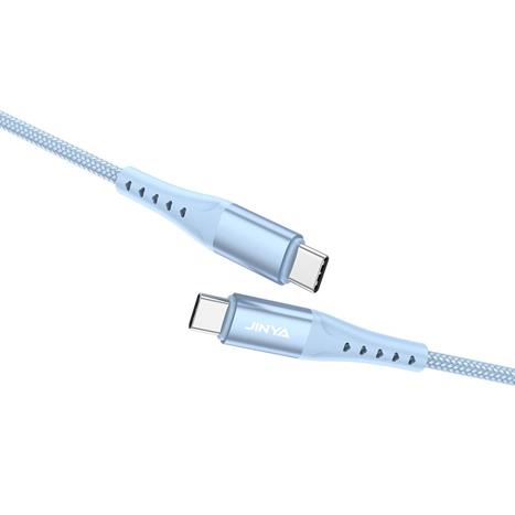 Cáp sạc nhanh và truyền dữ liệu Type-C - Type-C 60W 1.8m JINYA - Xanh nhạt Màu Xanh dương nhạt