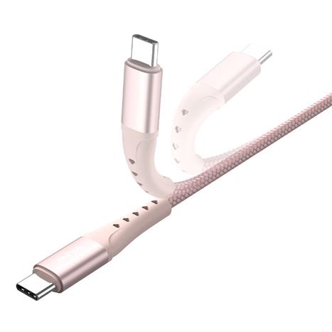 Cáp sạc nhanh và truyền dữ liệu Type-C - Type-C 60W 1.8m JINYA - Hồng Màu Hồng