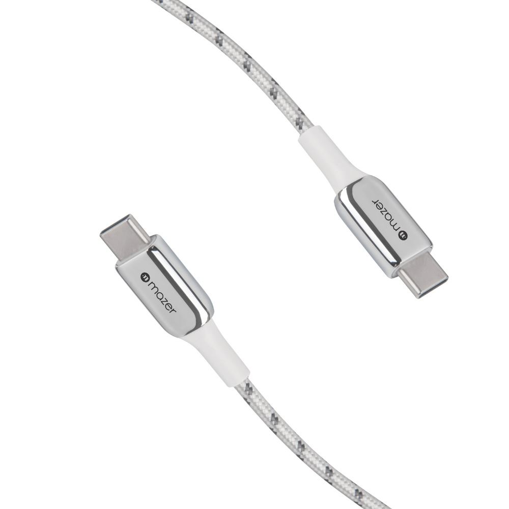 Cáp sạc nhanh và truyền dữ liệu Type-C - Type-C 100W 1.25m Mazer M-PL3PRO-C2C125-WH - Loại cổng