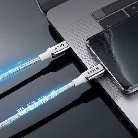 Cáp sạc nhanh và truyền dữ liệu Type-C - Type-C 100W 1.25m Mazer M-PL3PRO-C2C125-WH Màu Đen